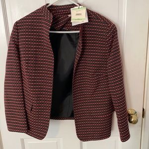 Anne Klein black and cinnamon blazer size 8.